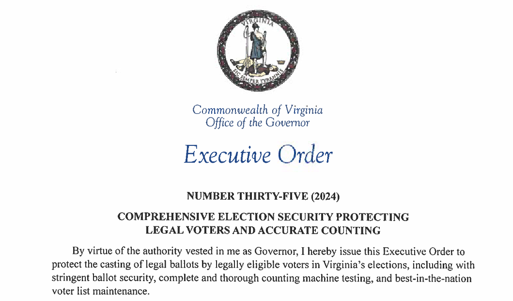 Youngkin’s Election EO Makes a Splash