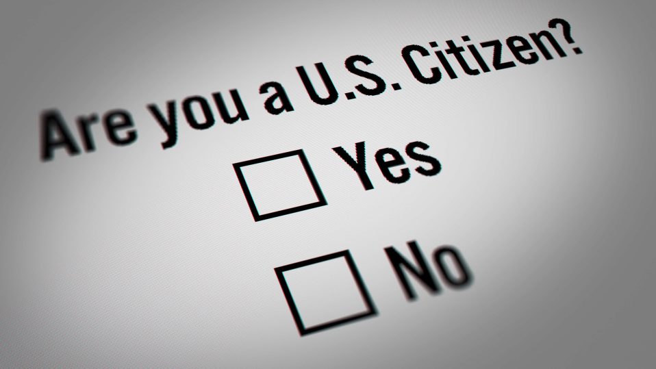 Image of check-box attesting U.S. citizenship