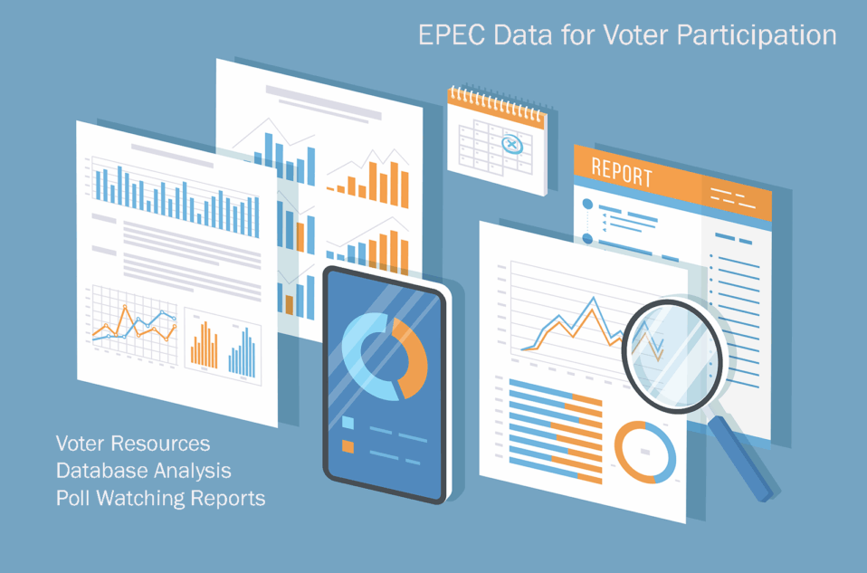 Illustration about auditing voter and election data. technology; vector; web